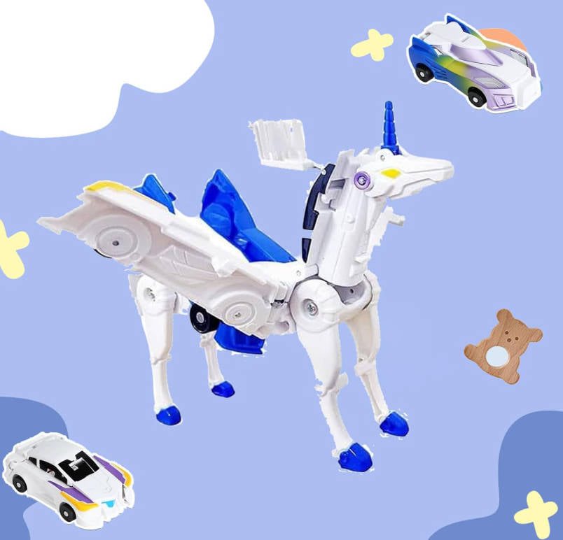 Unicorn Collision Transforming Cars Toy