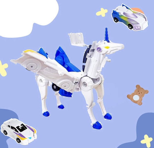 Unicorn Collision Transforming Cars Toy
