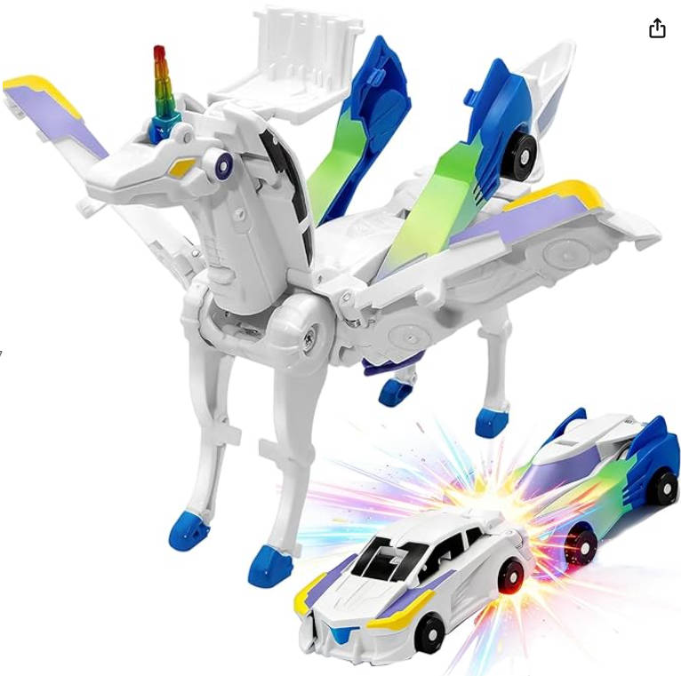 Unicorn Collision Transforming Cars Toy