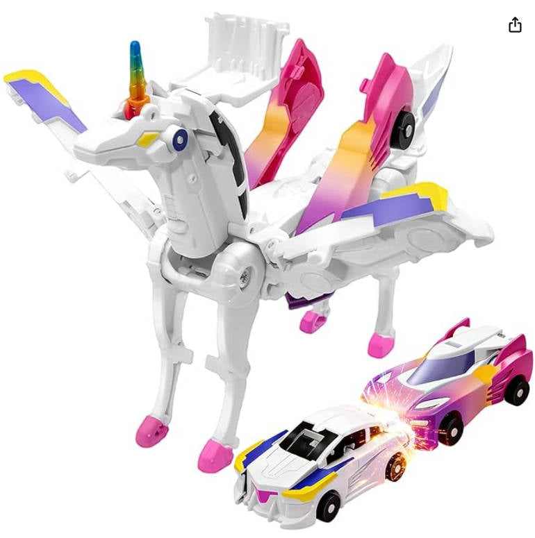 Unicorn Collision Transforming Cars Toy