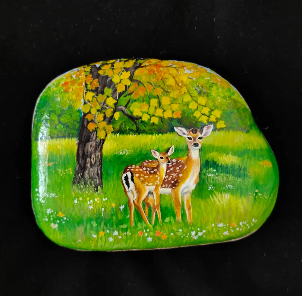 Hand-Painted Custom Cartoon Resin Stone