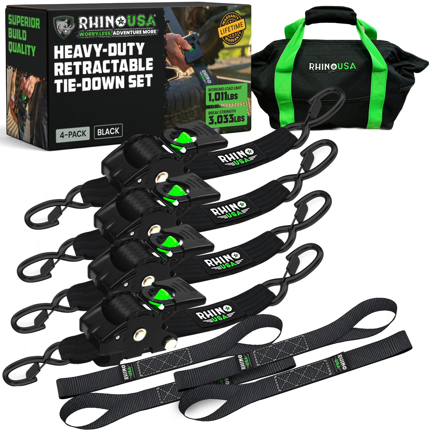 Etractable Ratchet Straps 1 In X 10 Ft