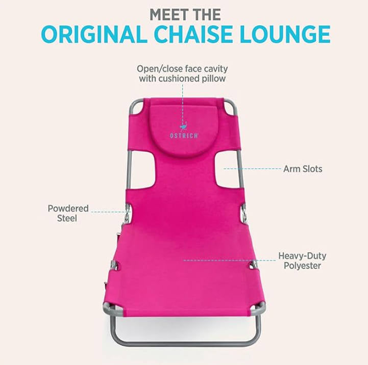 Foldable And Portable Reclining Outdoor Tanning Chair