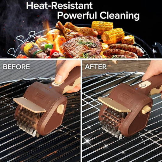 Rechargeable Grill Cleaning Stainless Steel Brush