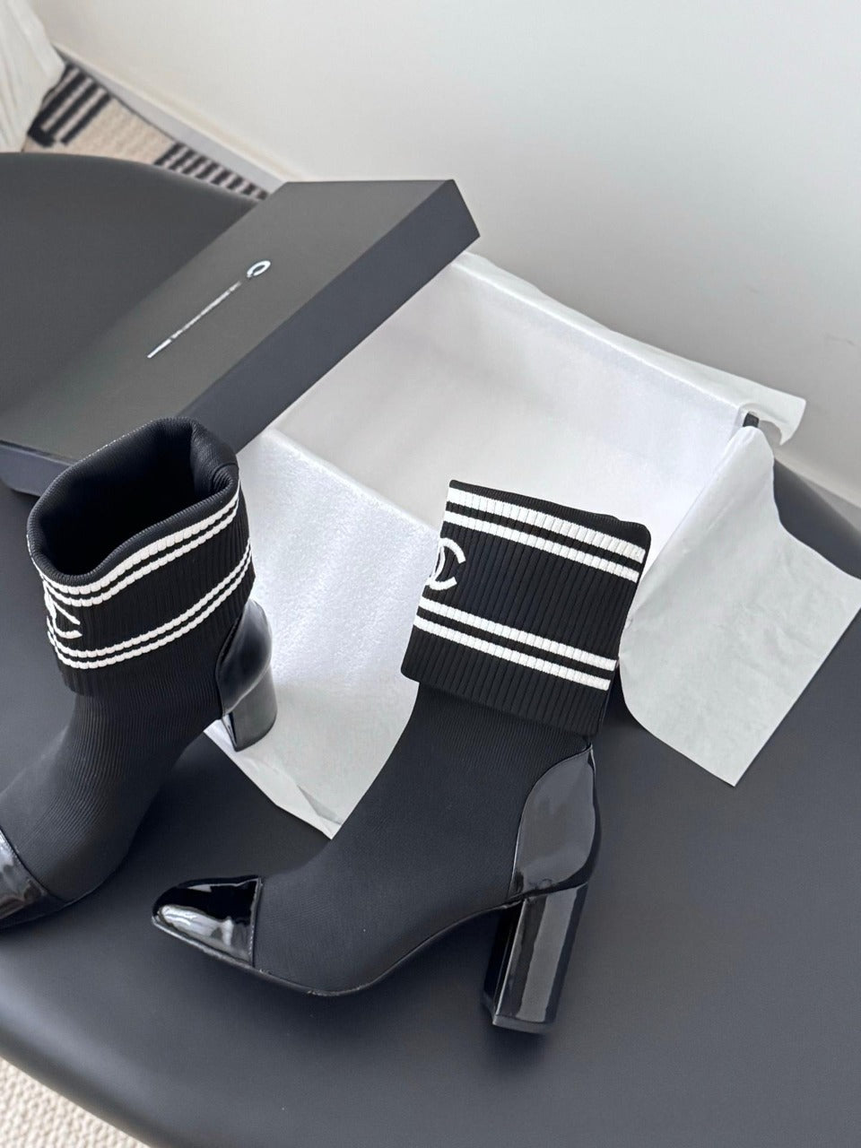 Monroe Knit Sock Heel Boots