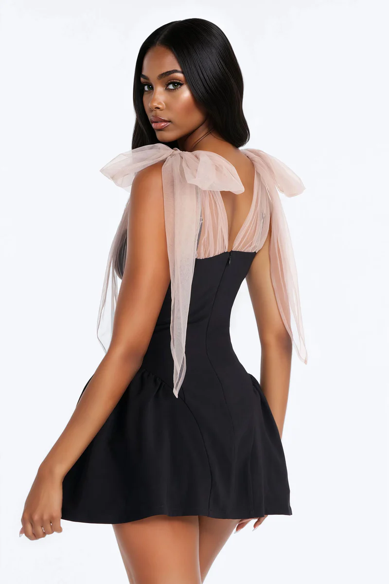 Tied With Love Tulle Mini Dress