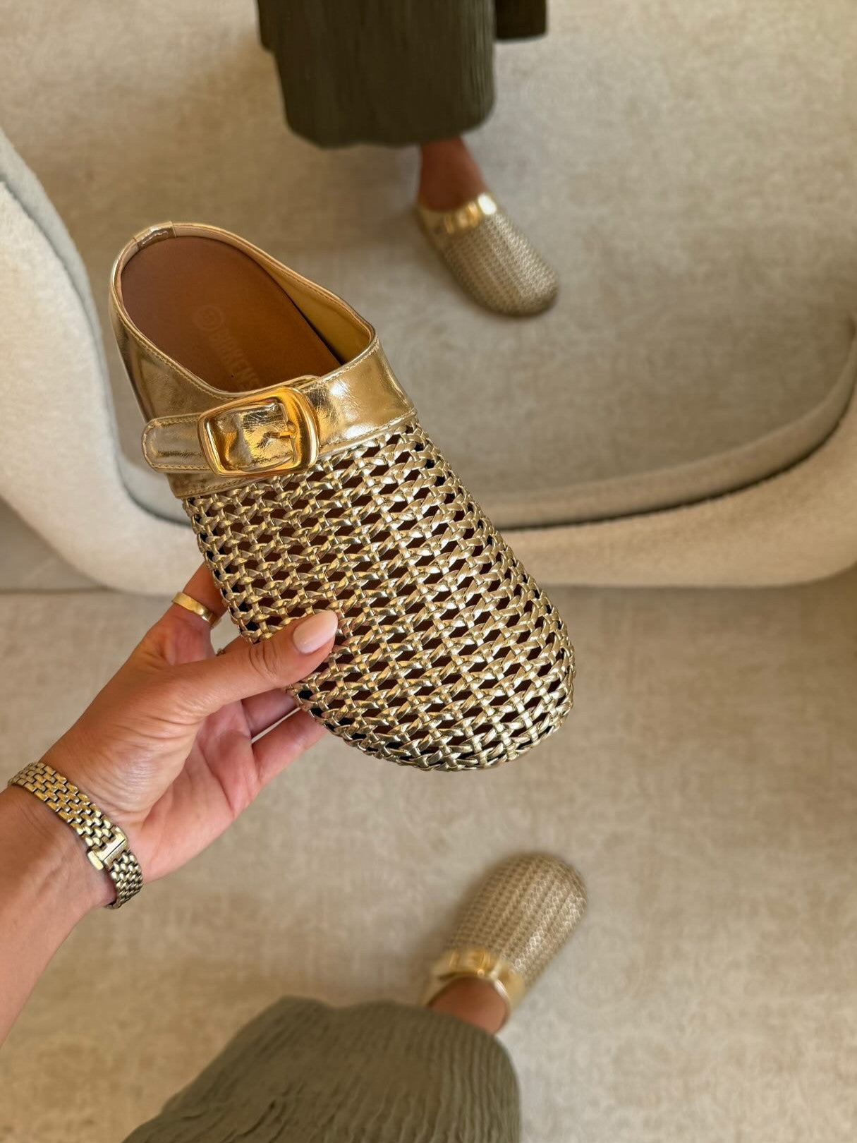 Monaco Woven Mule Loafers