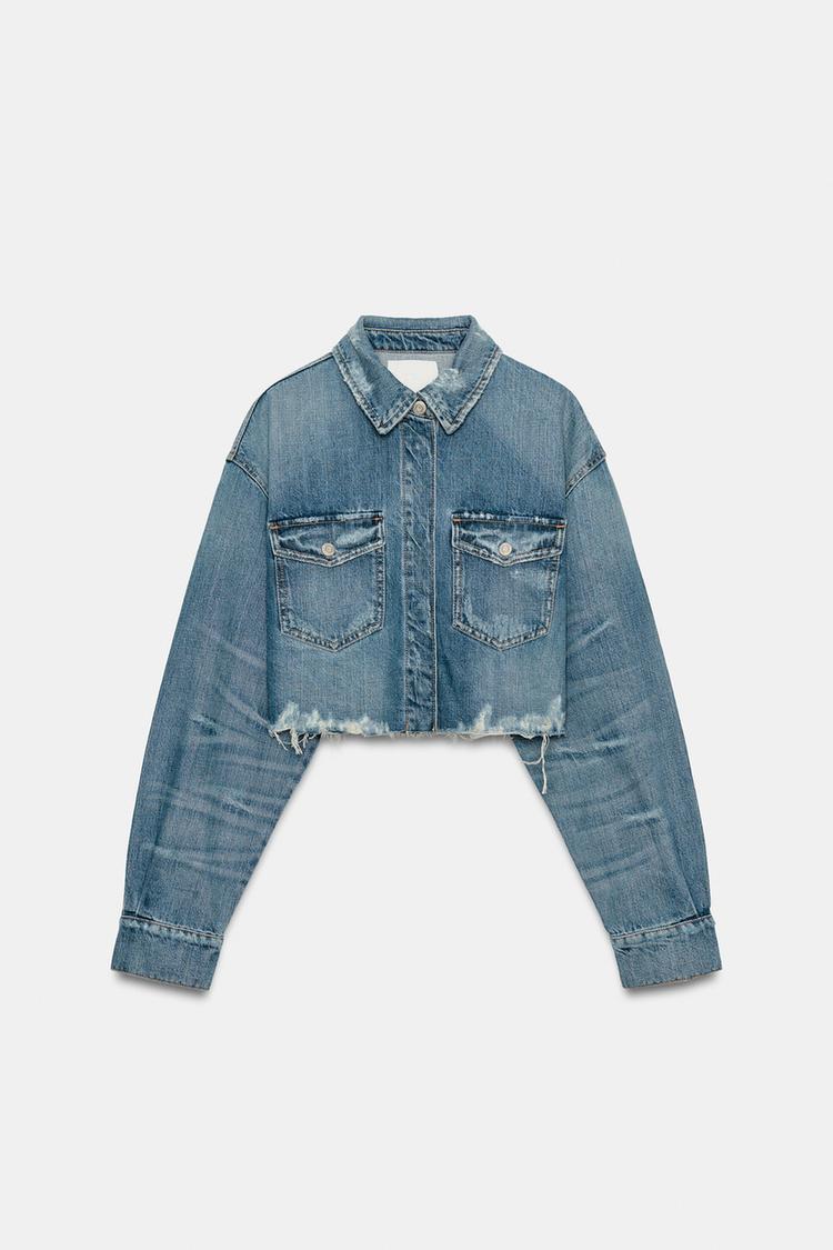 CROP DENIM OVERSHIRT