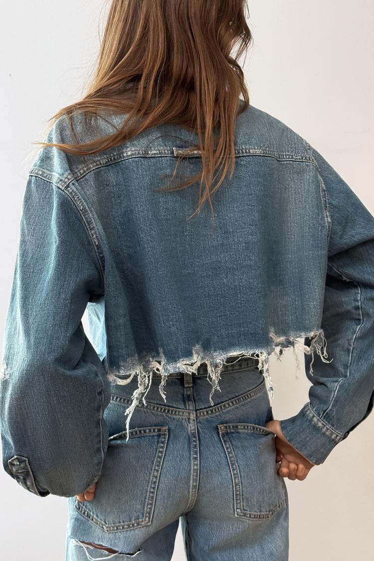 CROP DENIM OVERSHIRT