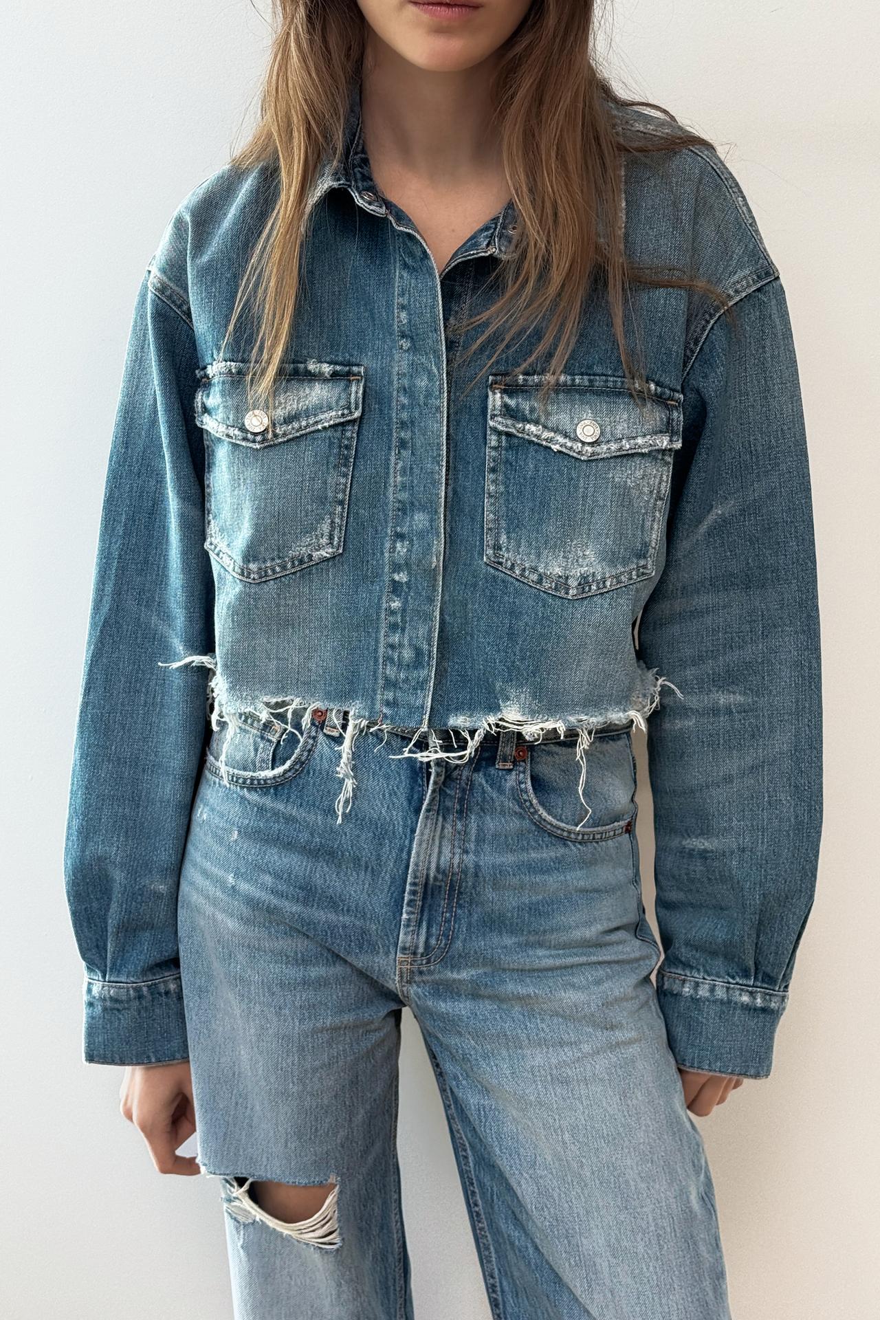 CROP DENIM OVERSHIRT