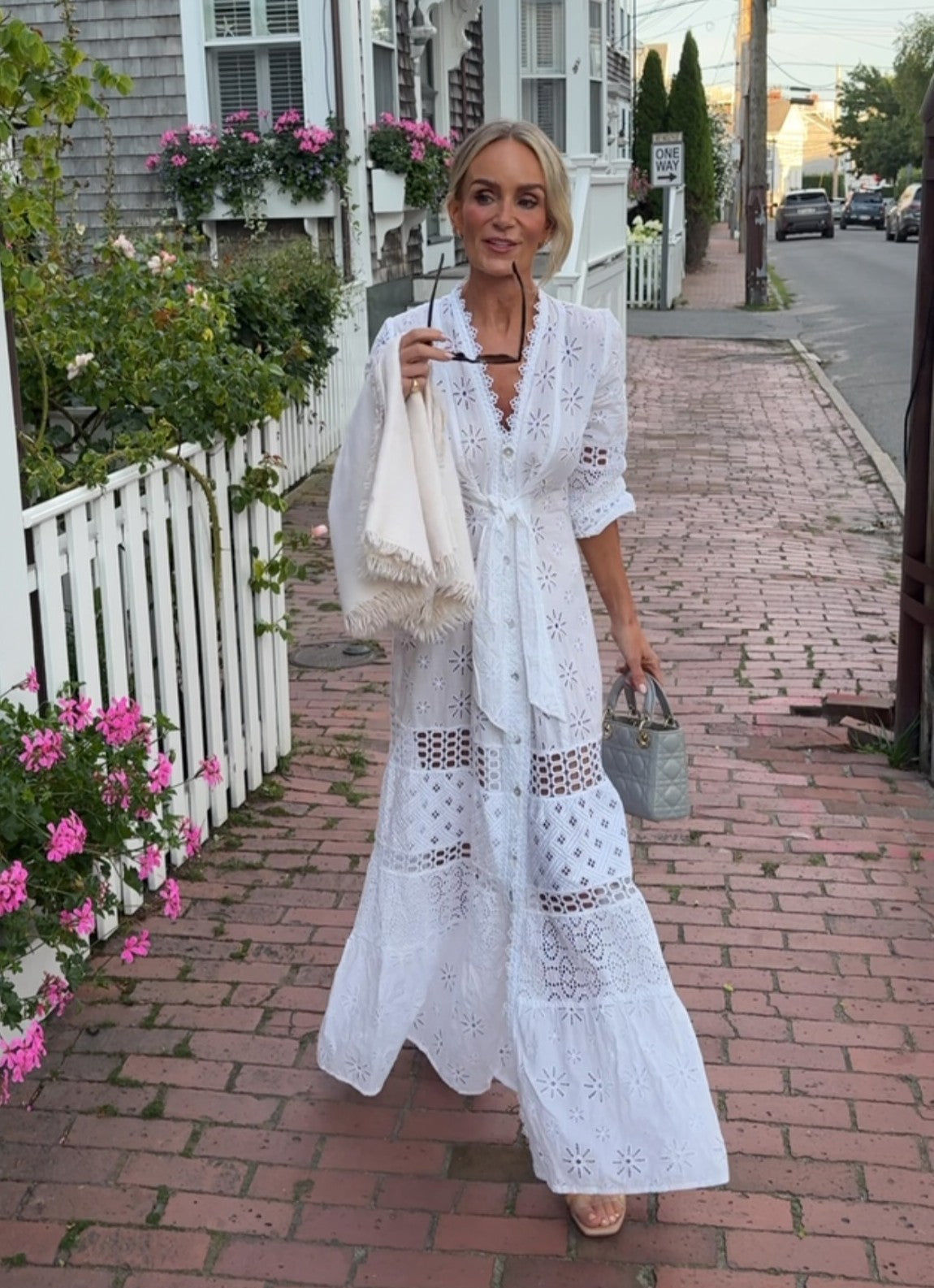 Embroidered Openwork Dress
