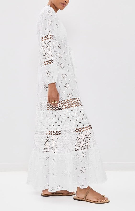 Embroidered Openwork Dress