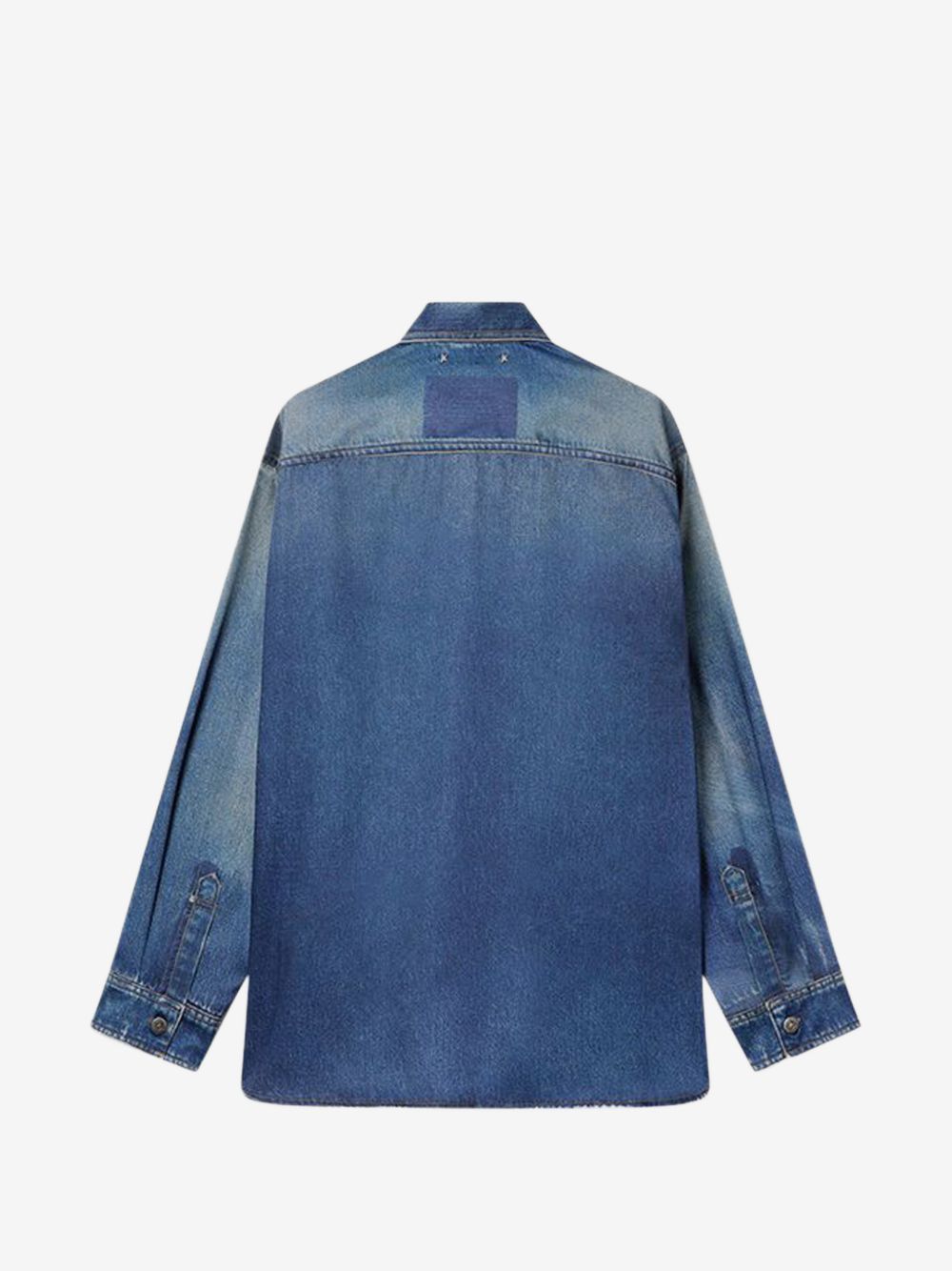 Denim-Style Silk Shirt