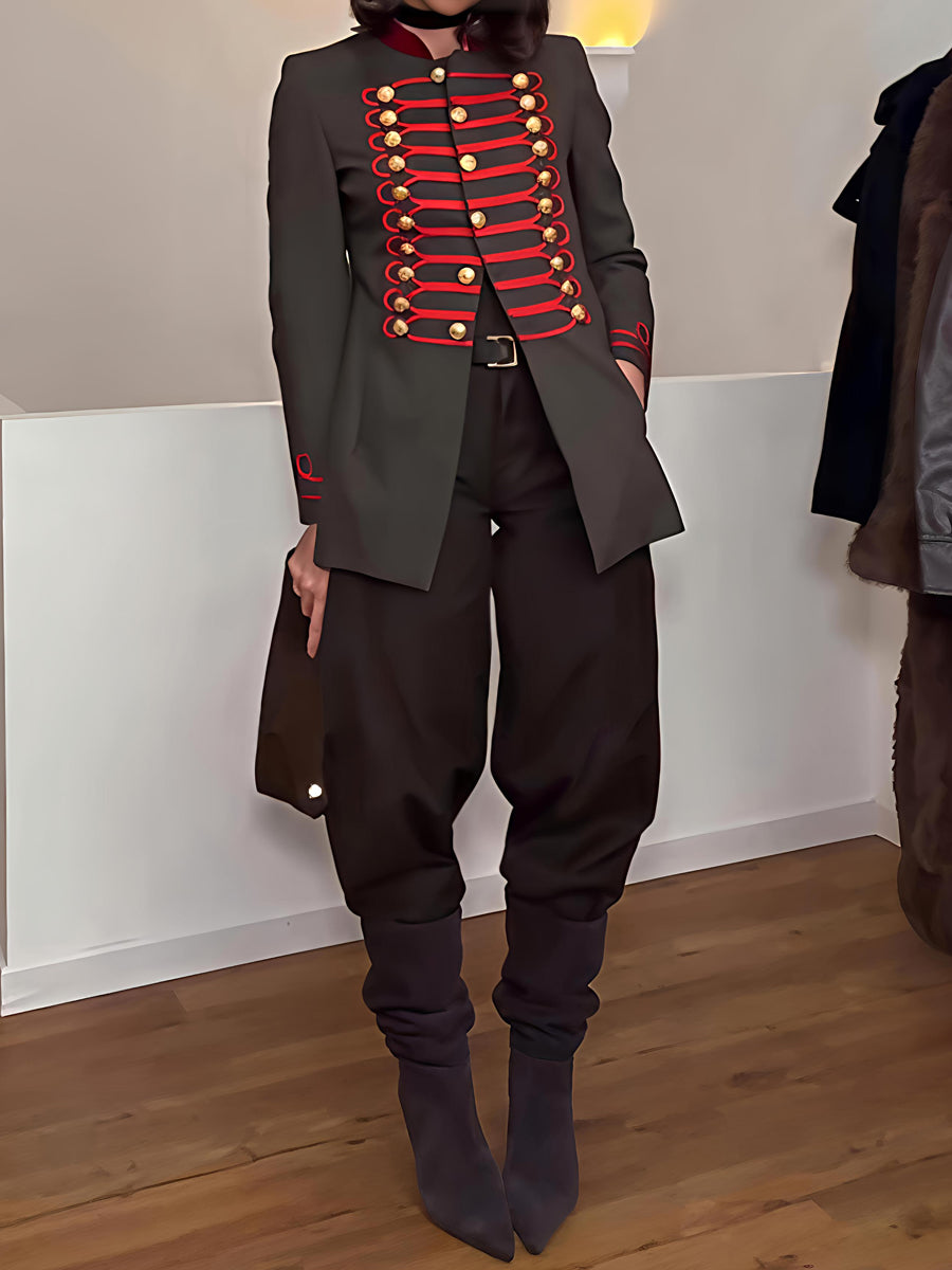 Button Up Long Sleeve Fashion Blazer