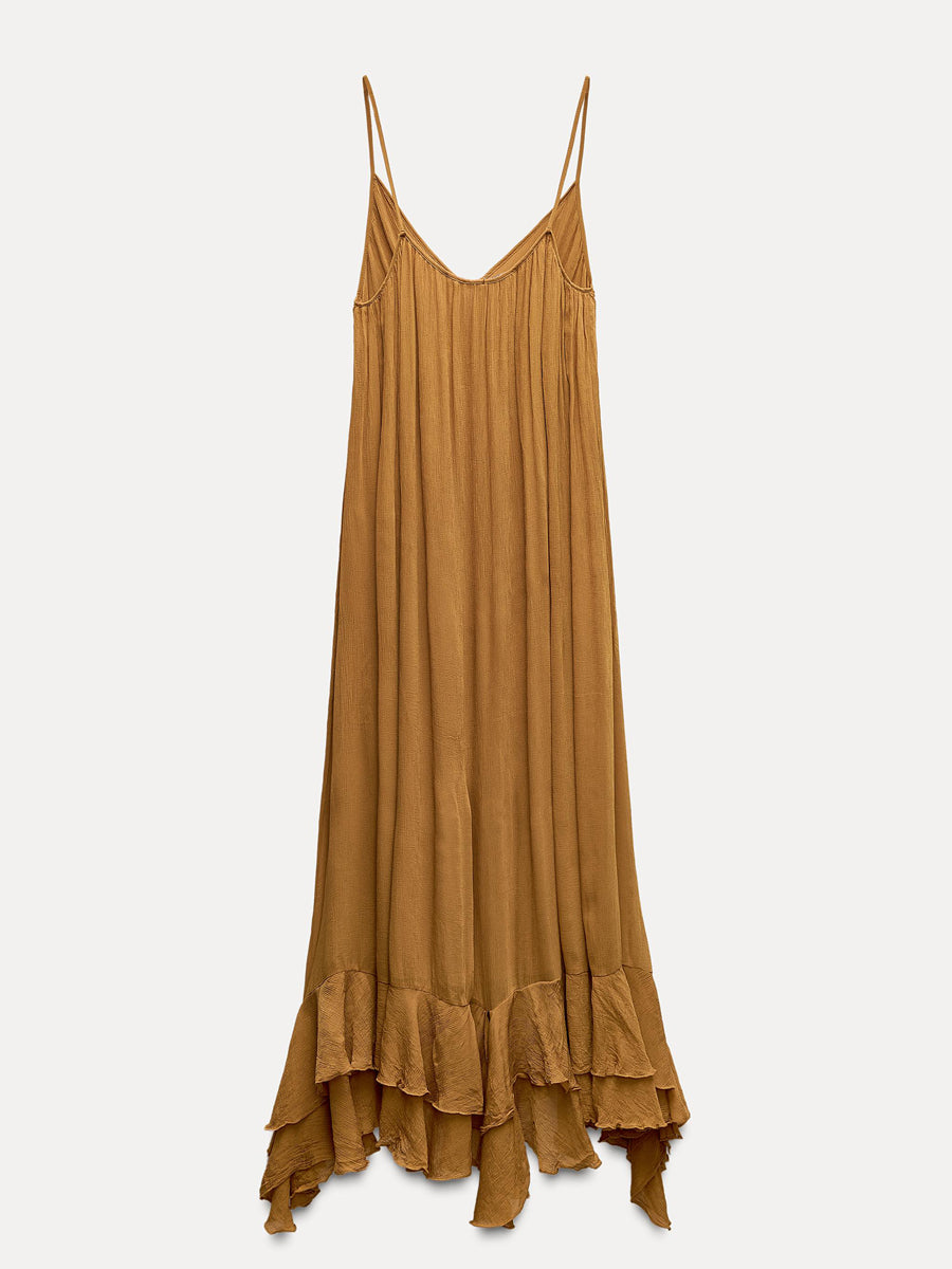 Elegant Cape With Laminated Decorative Dress