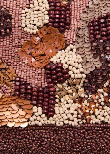 Multicoloured Beaded Clutch Bag