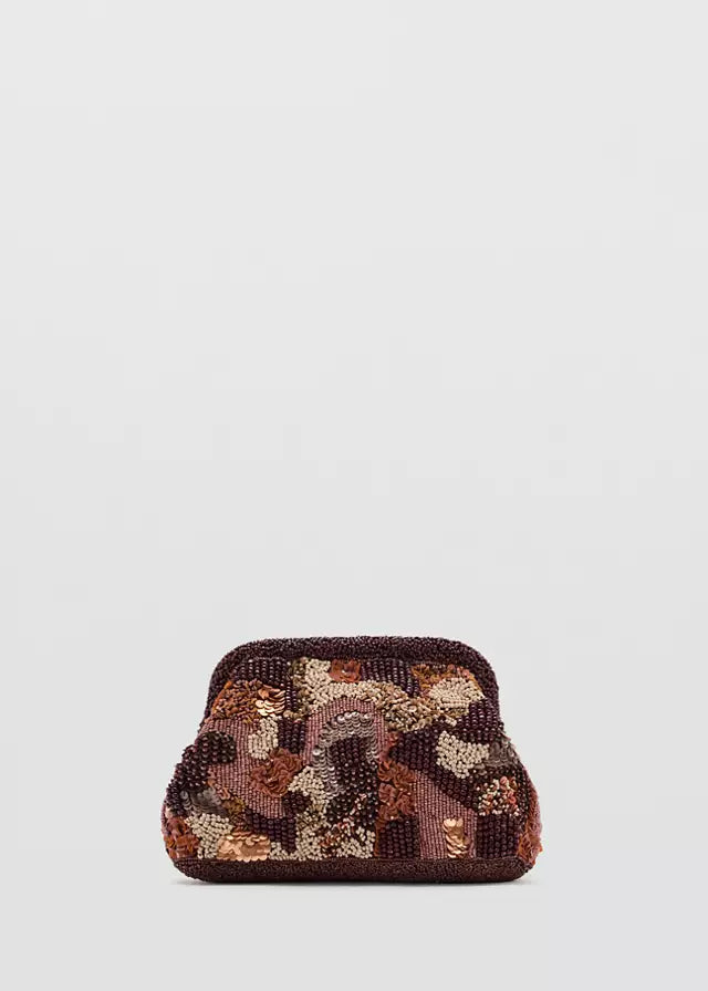 Multicoloured Beaded Clutch Bag