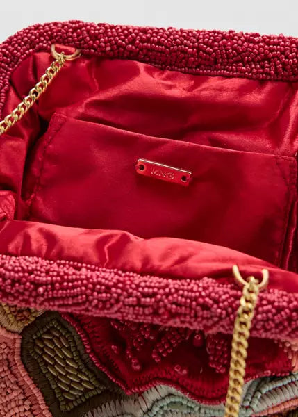 Multicoloured Beaded Clutch Bag