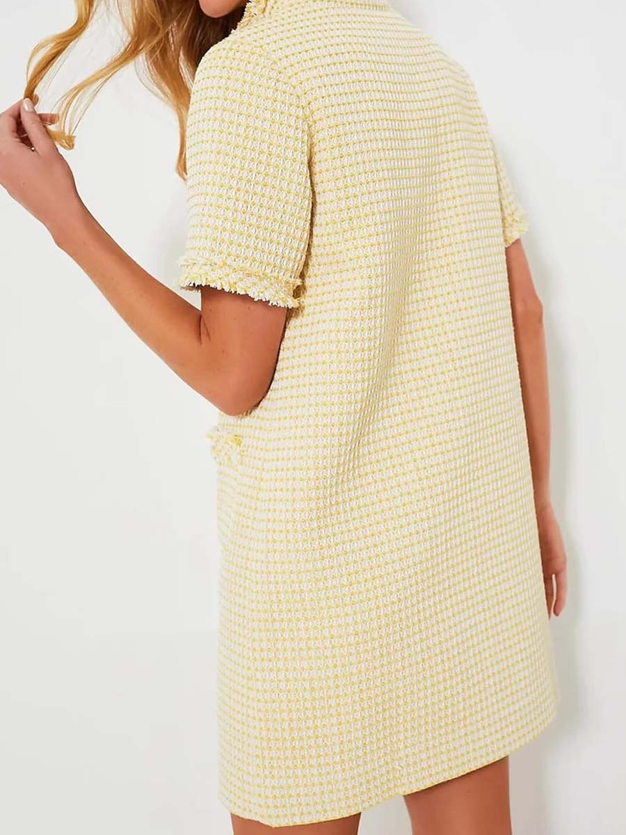 Teed Short-sleeved Straight Dress