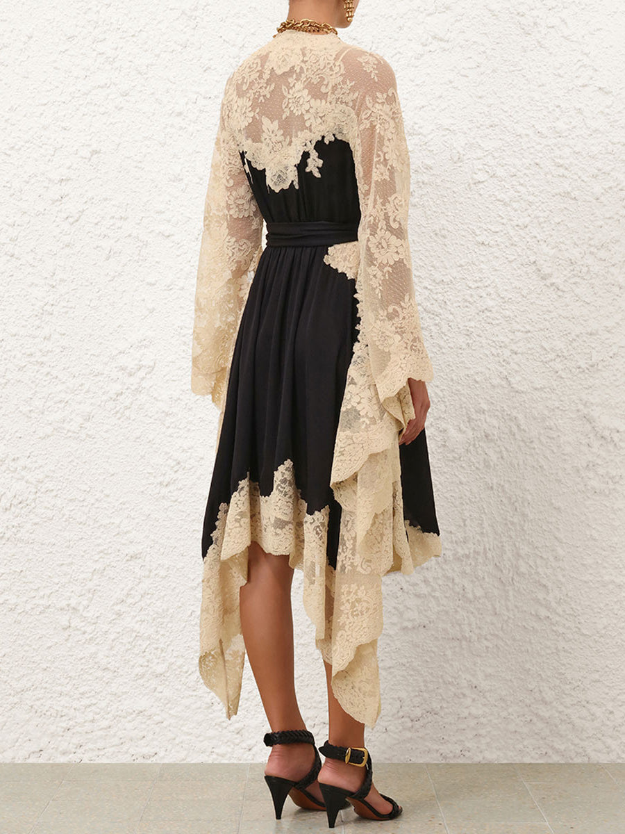 Elegant Lace Two Pieces Dress