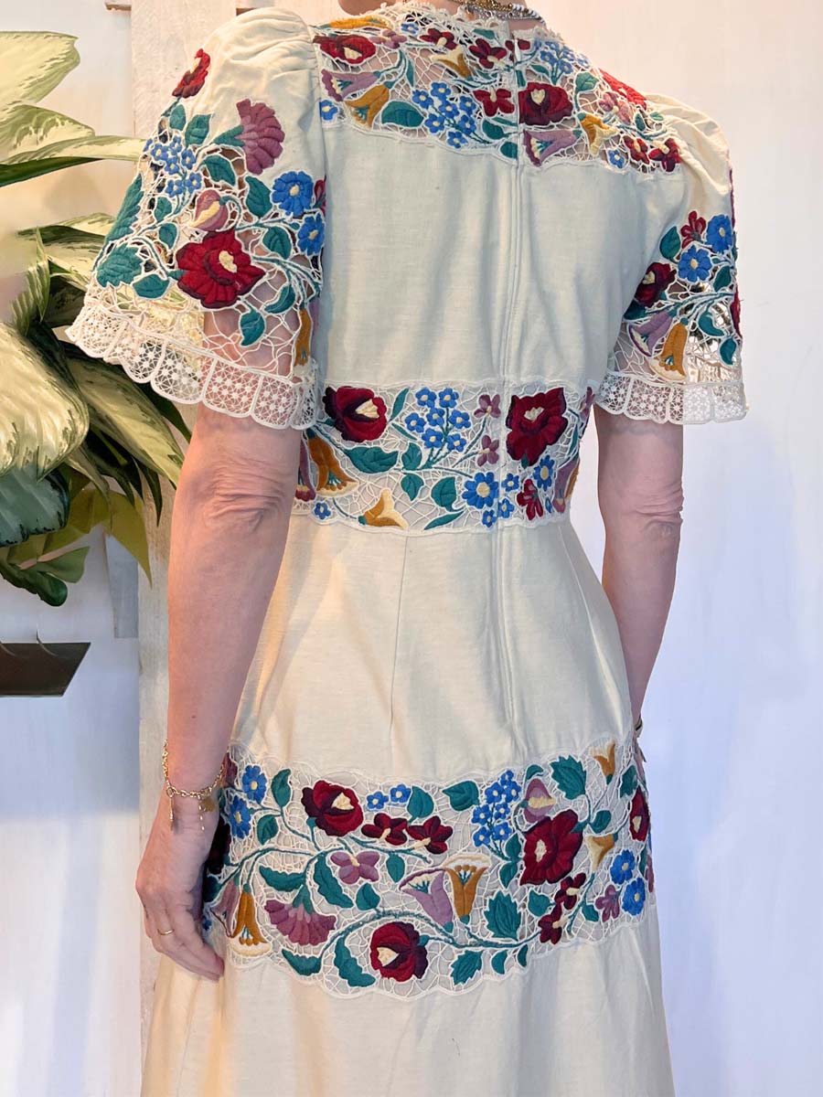 Elegant Flower Lace Patchwork Dress