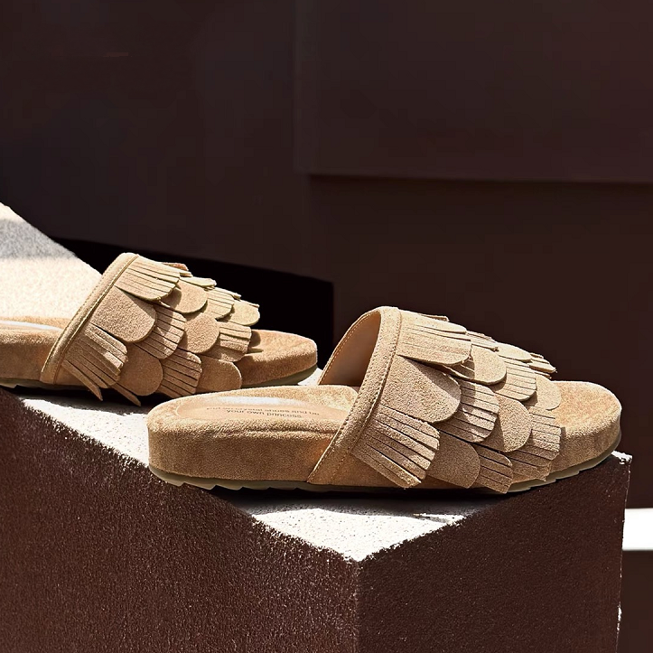 Chic Fringed Flat Slippers