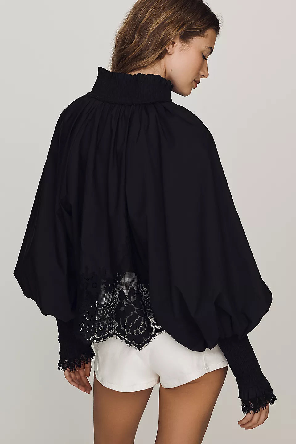 Mare Mare Lace Inset Long-Sleeve Blouse