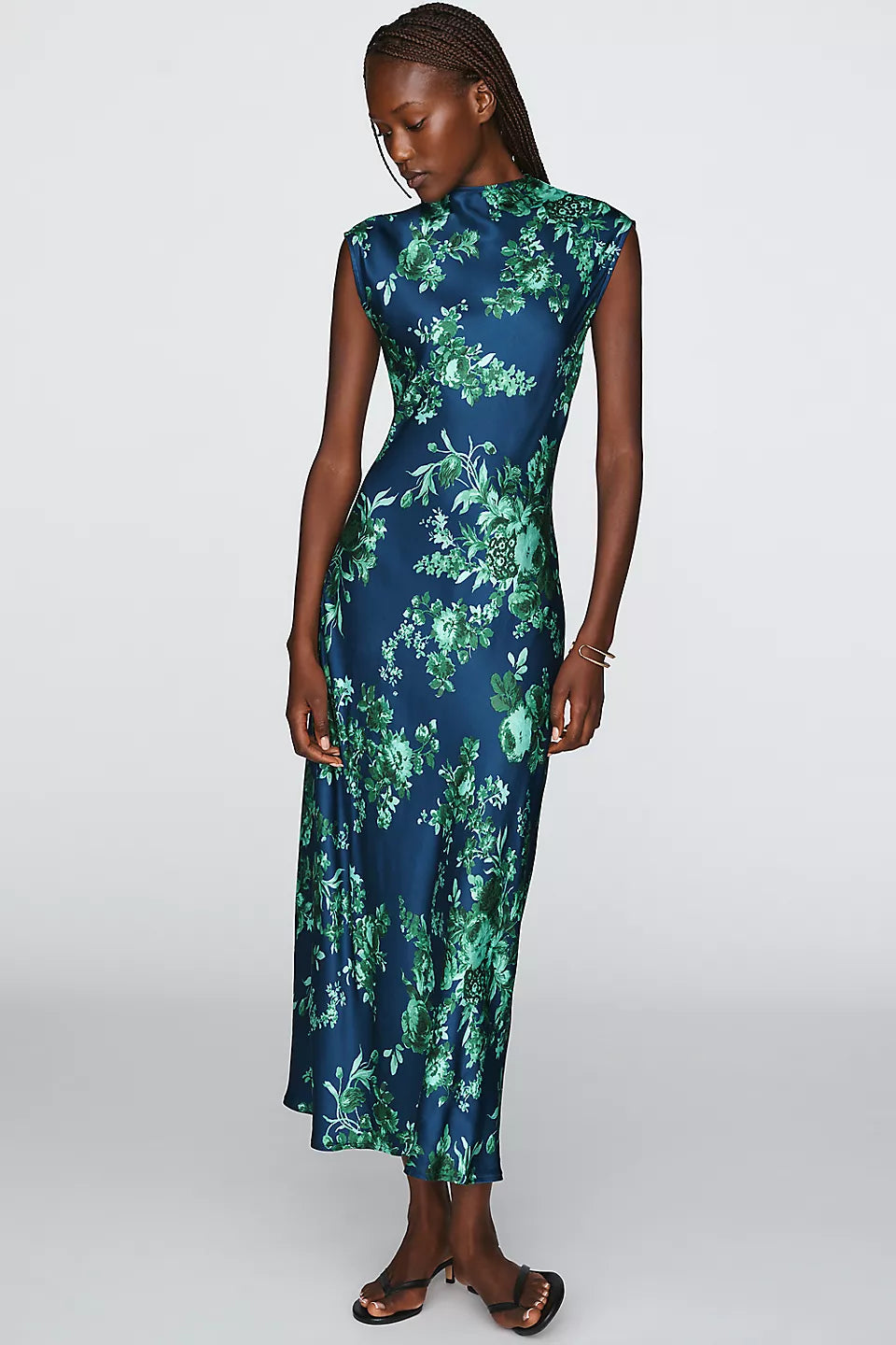 Maeve Charlette Mock-Neck Midi Slip Dress