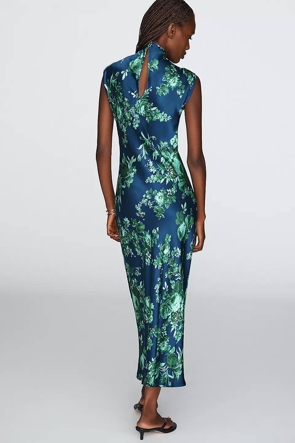 Maeve Charlette Mock-Neck Midi Slip Dress