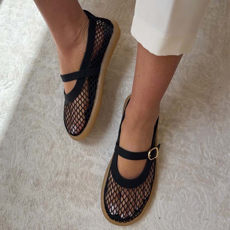 Flat Mesh Breathable Shoes