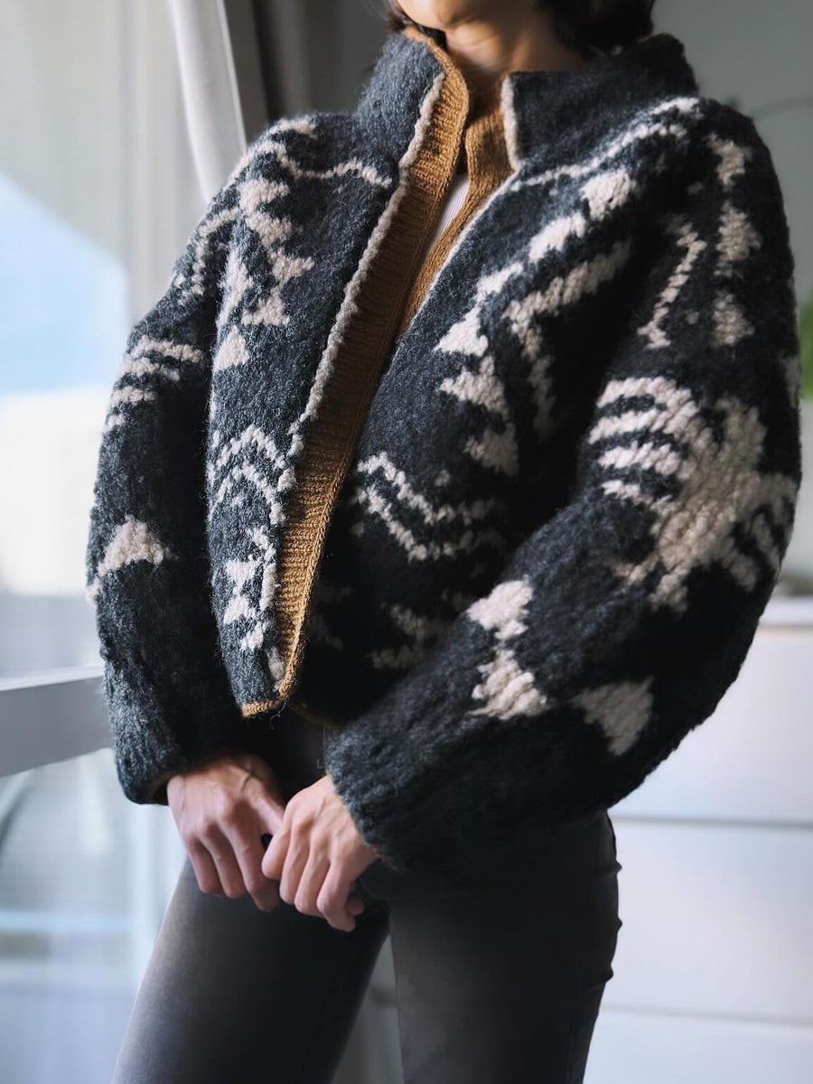 Reversible Padded Knitted Cardigan