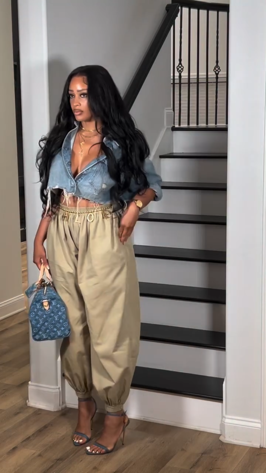 CROP DENIM OVERSHIRT