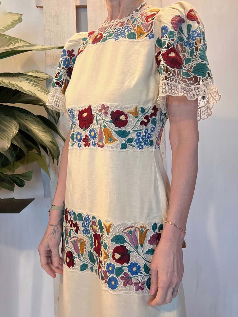 Elegant Flower Lace Patchwork Dress