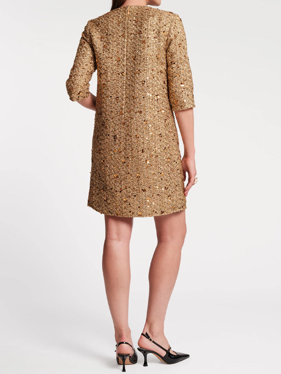 Sequined Straight-fitted Midi Dress