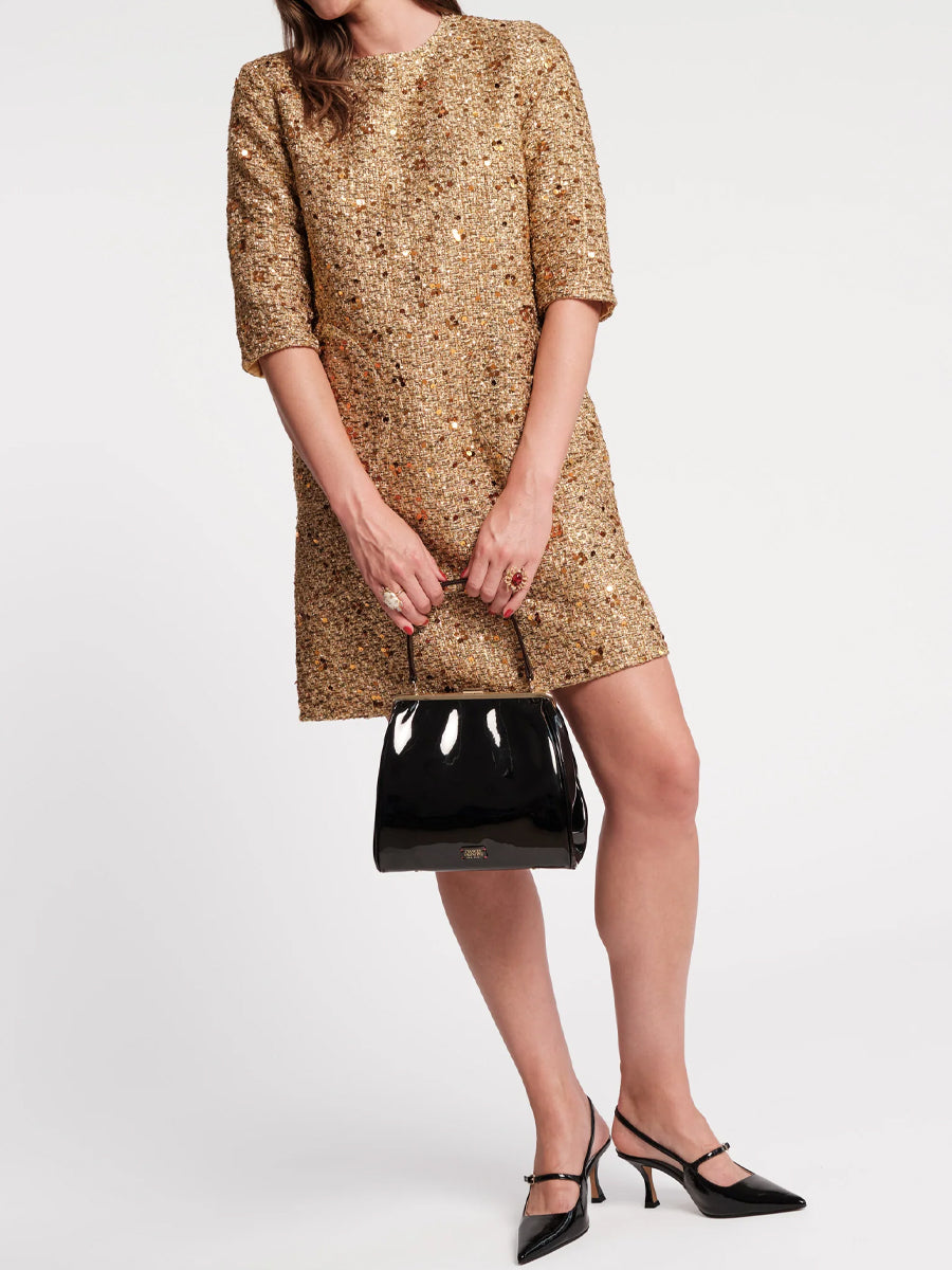 Sequined Straight-fitted Midi Dress