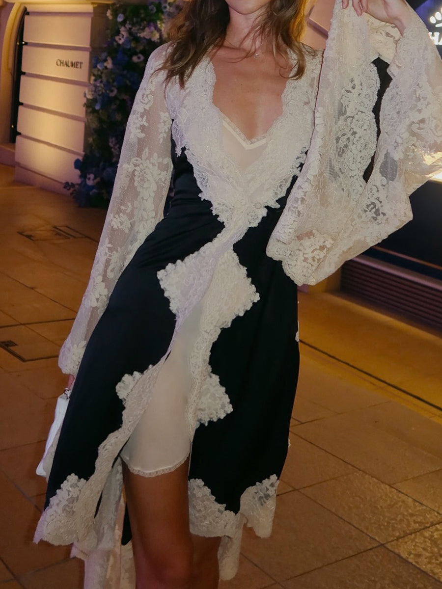 Elegant Lace Two Pieces Dress