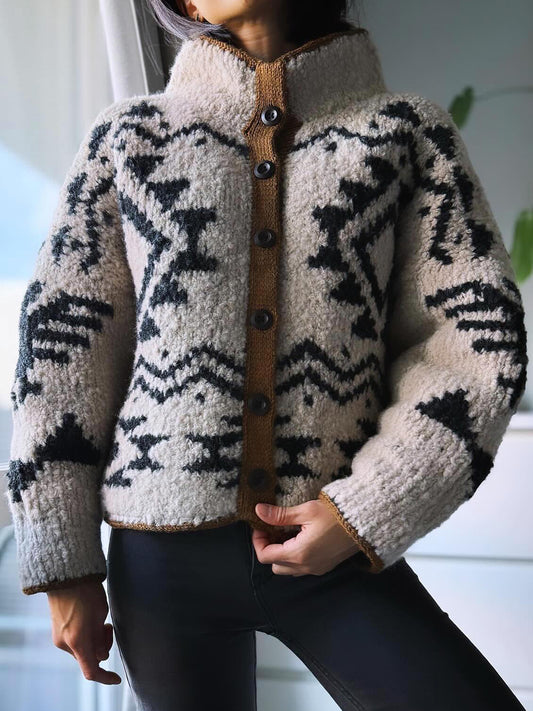 Reversible Padded Knitted Cardigan