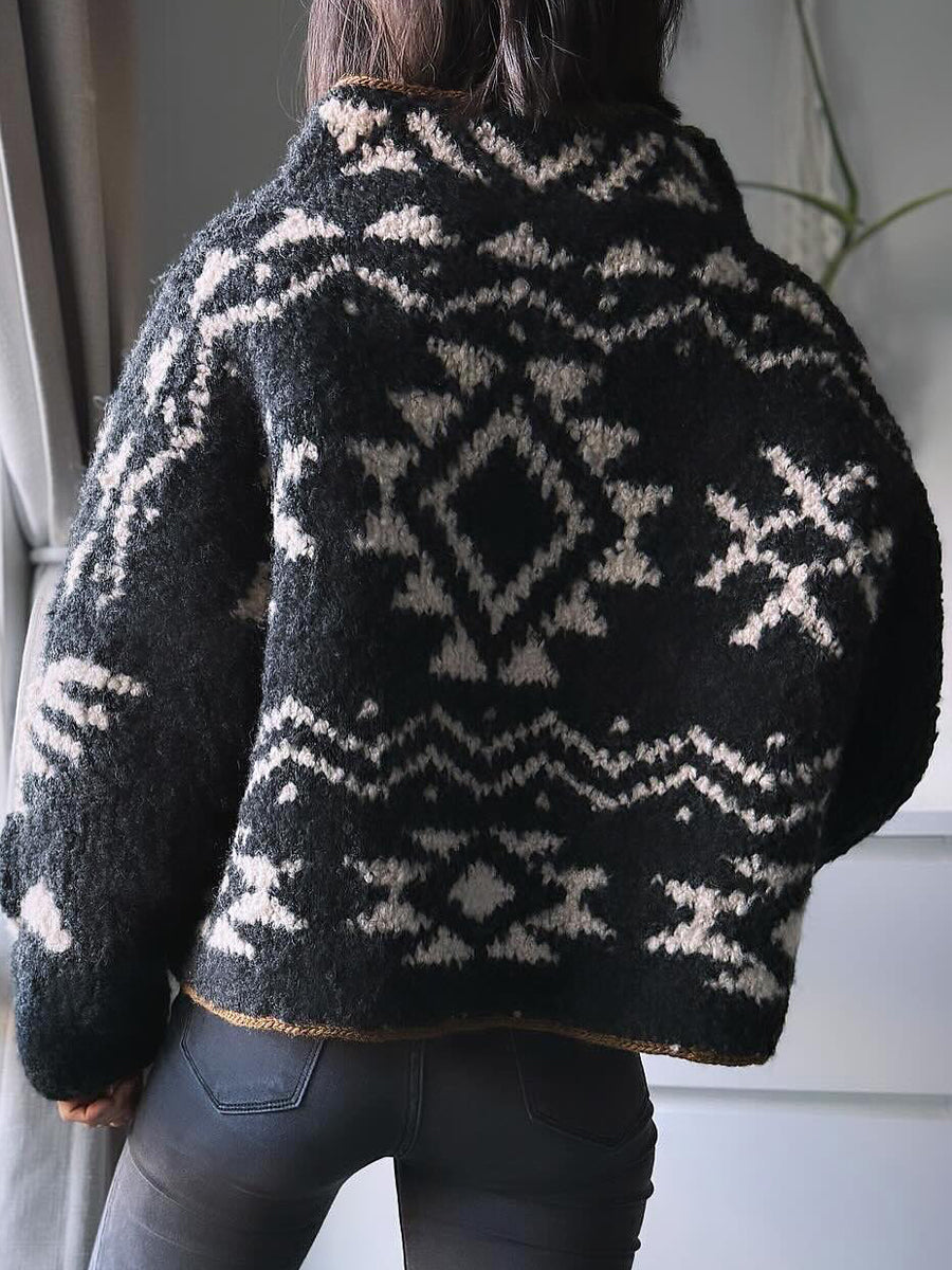 Reversible Padded Knitted Cardigan
