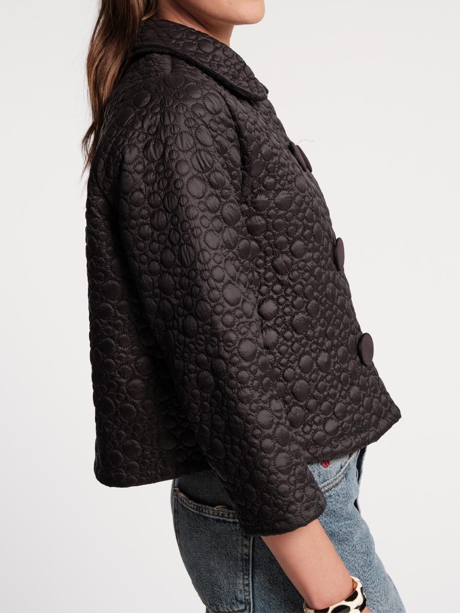 Fashion Button Up Cropped Jacket