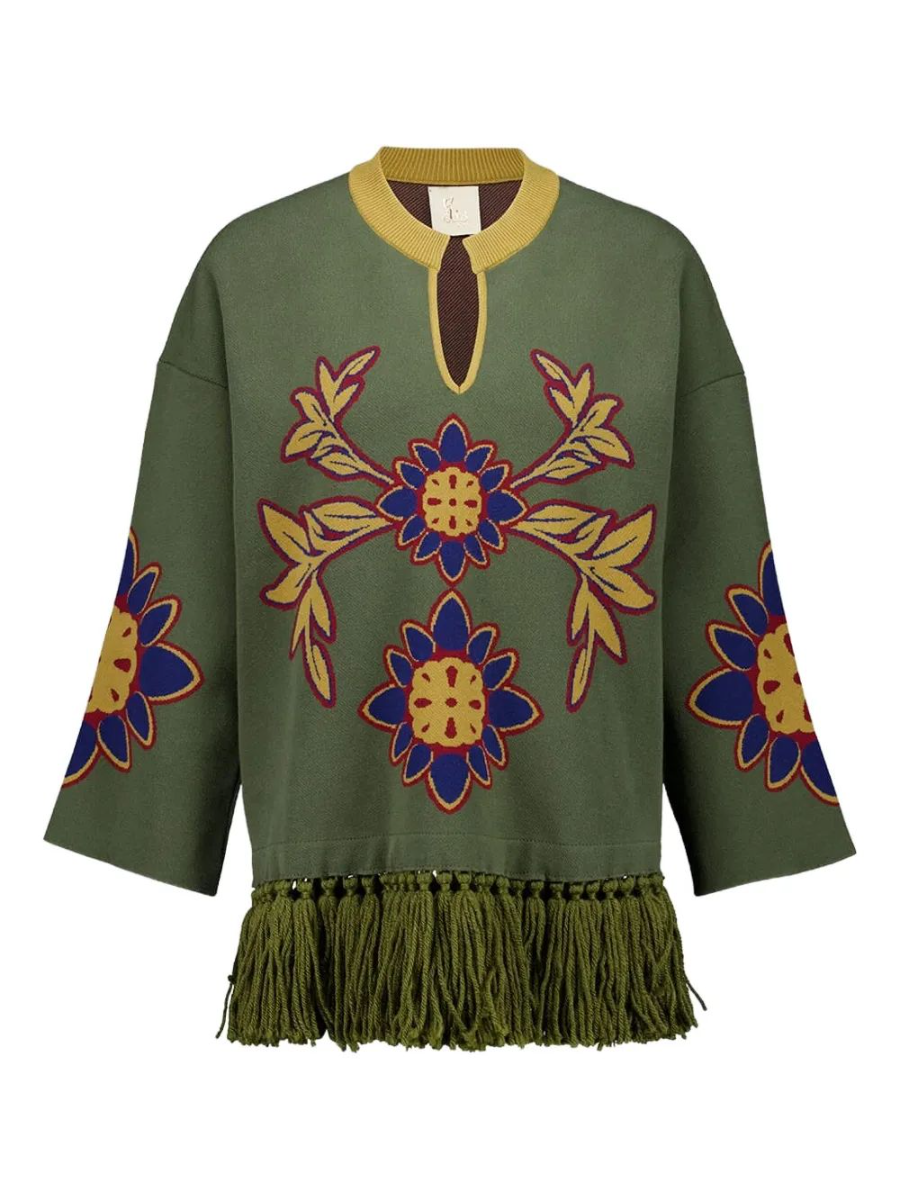 Knit Fringed Top