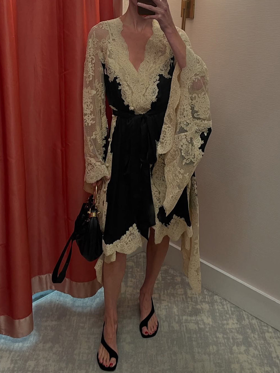 Elegant Lace Two Pieces Dress