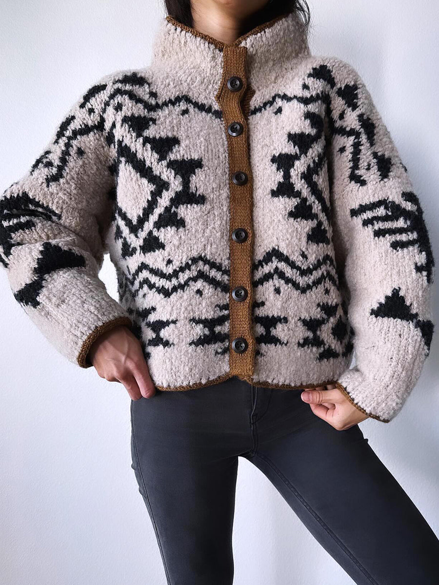 Reversible Padded Knitted Cardigan