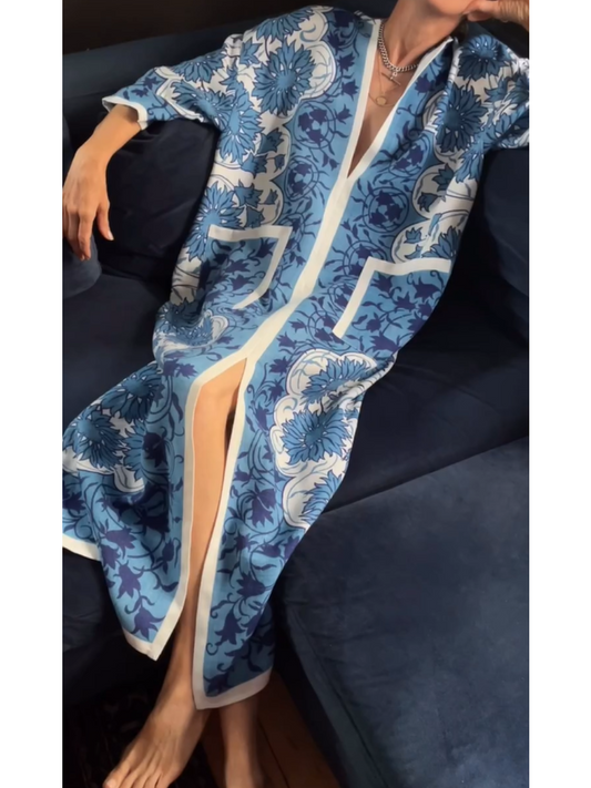 The Blue Floral Vacation Dress