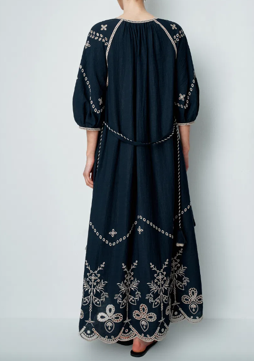 Chic Embroidery Midi Dress