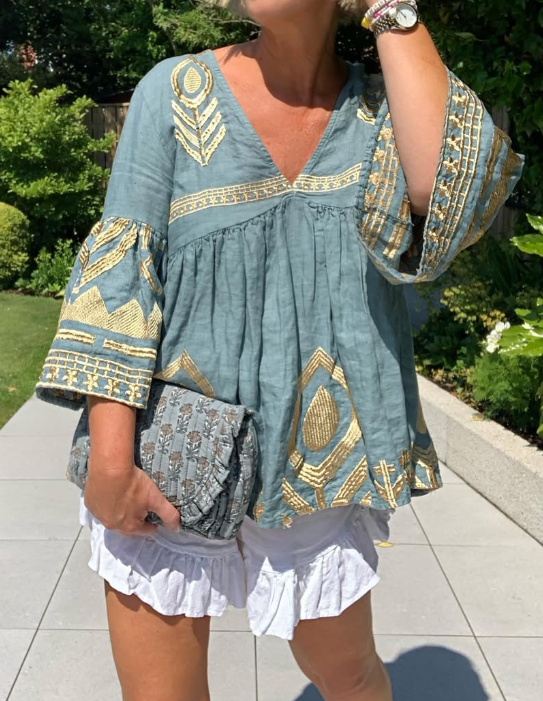 Casual Breezy Printed Blouse