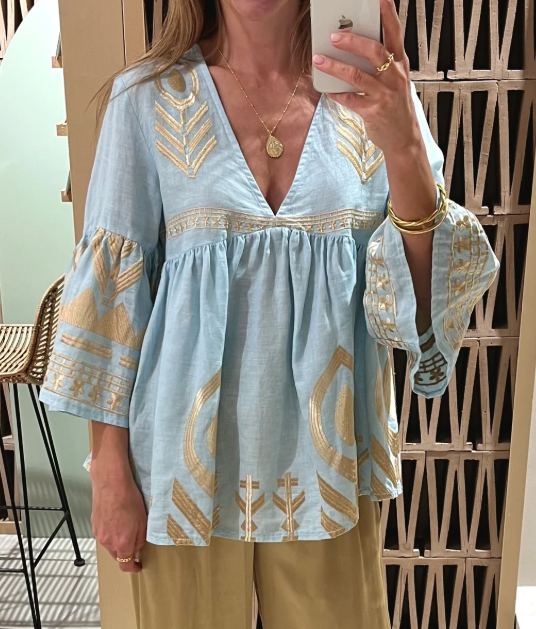 Casual Breezy Printed Blouse