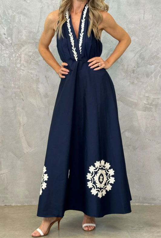 Embroidery Elegant Holiday Dress
