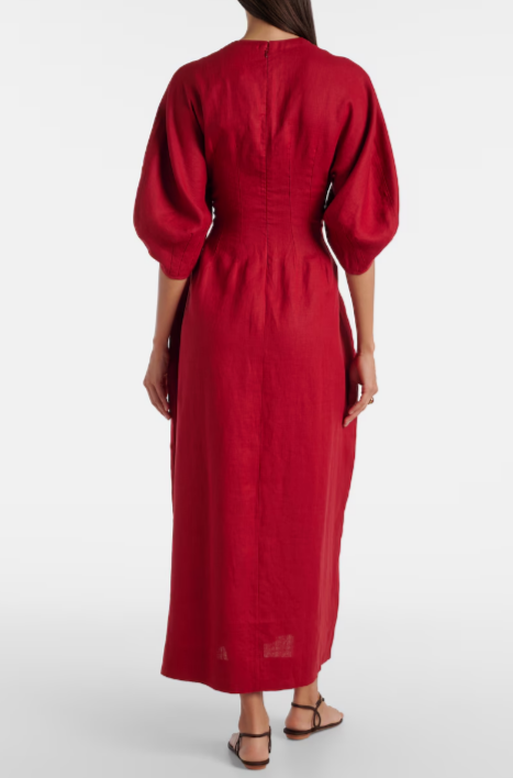 Chic Linen Balloon Dress