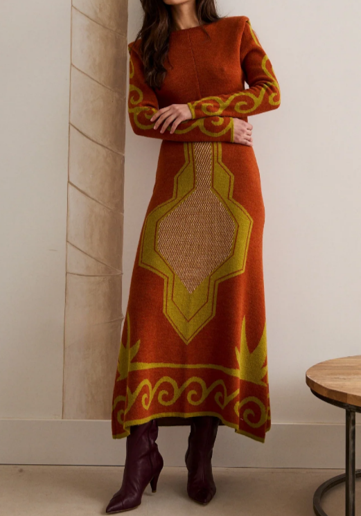 Demure Knit Maxi Dress