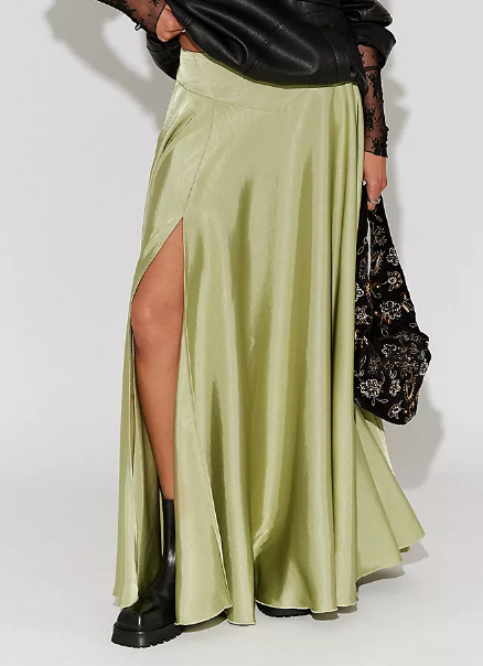 Chic Satin Maxi Skirt